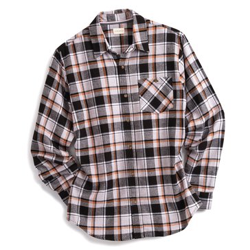 Eight Bells Men's Grided Faded Flannel Shirt
