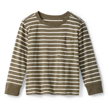 Liberty & Valor Little Boys' Simple Stripe Long Sleeve Tee