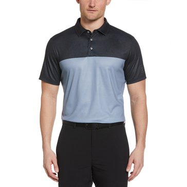 PGA Tour Men's Short Sleeve Airflux Color Block Self Collar Polo