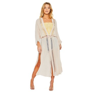 Love Tree Women's Gauze Maxi Kimono Junior