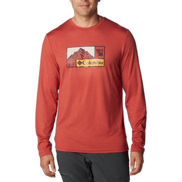 Columbia Men's Tech Trail Long Sleeve Graphic Knit Shirt