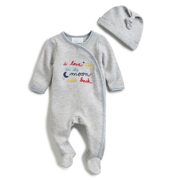 Wanderling Baby Rib 2-Piece Coverall Set with Hat