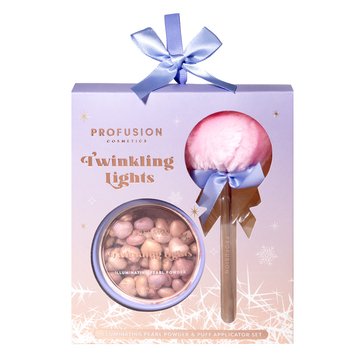 Profusion Cosmetics Merry Bright Illuminating Pearl Powder and Puff Stick Set