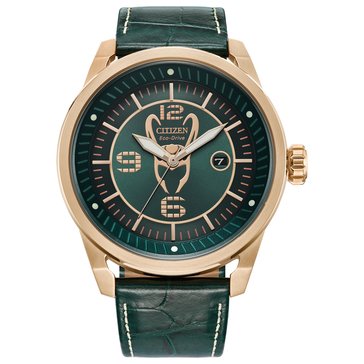 Citizen Men's Eco-Drive Marvel Villains Leather Strap Watch