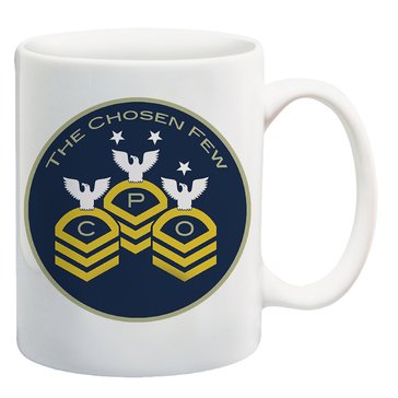 NavalTees Men's CPO Chevrons 15 oz USA Mug