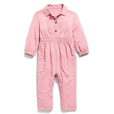 Old Navy Baby Girls Long Sleeve Utility Jumpsuit