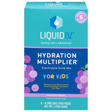 Liquid IV Kids Hydration Multiplier Electrolyte Drink Mix, 8-servings