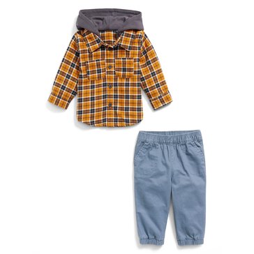 Old Navy Baby Boys Hooded Flannel 2-Piece Set