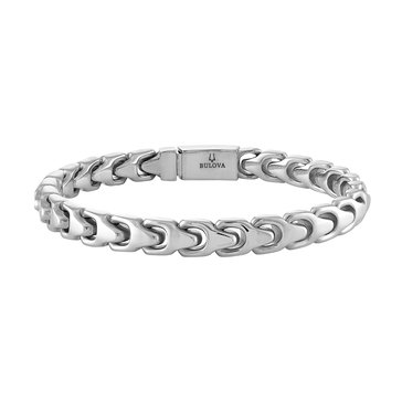 Bulova Men's Link Stainless Steel Bracelet