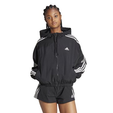 Adidas Women's 3-Stripes Woven Windbreaker