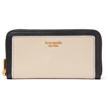 Kate Spade New York Morgan Colorblocked Saffiano Leather Zip Around Continental Wallet