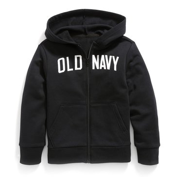 Old Navy Big Boys Zip Front Logo Hoodie