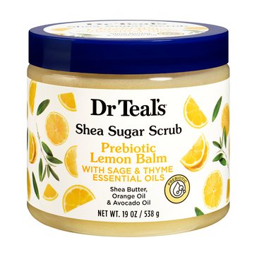 Dr Teals Prebiotic Lemon Balm With Sage And Thyme Essentials Oils Shea Sugar Scrub