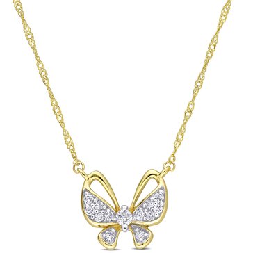 Sofia B 1/8 cttw Diamond Butterfly Pendant