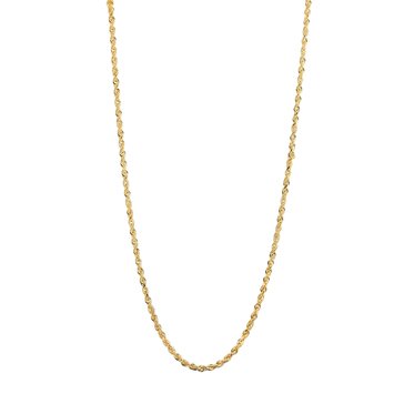 Diamond Cut Rope Chain Necklace