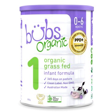 Bubs Organic Grass Fed Stage 1 Milk-based Infant Formula