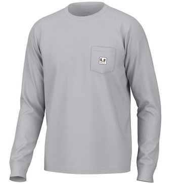 Huk Men's Patch Pocket Long Sleeve Tee