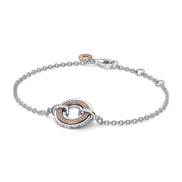 Pandora Signature Logo and Pave Chain Bracelet