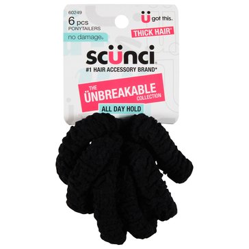 Scunci Hybrid Unbreakable Ponytailers