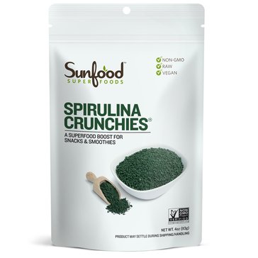 Sunfood Superfoods Spirulina Crunchies, 14-Servings