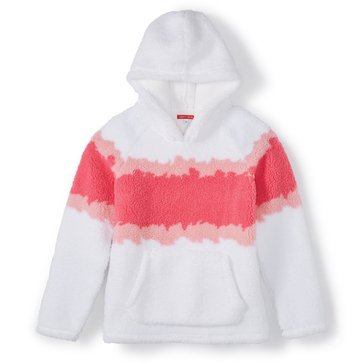 Liberty & Valor Little Girls' Stripe Sherpa Hoodie