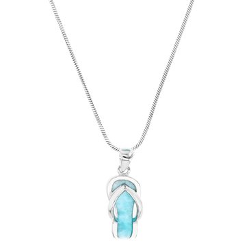 Bijoux Du Soleil Larimar Flip Flop Pendant