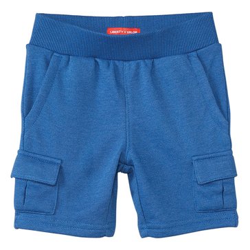 Liberty & Valor Little Boys Knit Cargo Shorts