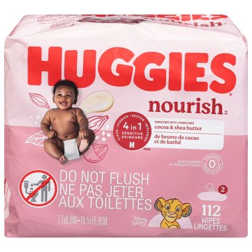 Huggies Nourish Scented Baby Wipes 2-Pack