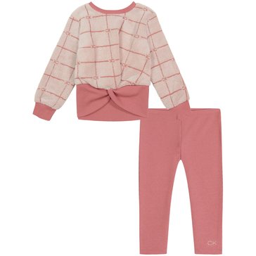 Calvin Klein Little Girls Checkered Tunic Sets