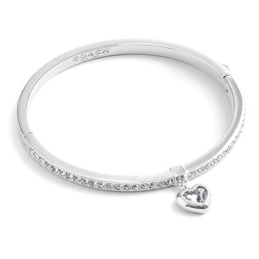 Coach Heart Hinged Bangle Bracelet