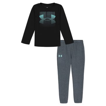 Under Armour Little Boys' Logo Long Sleeve Shirt And Pant Sets