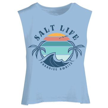 Salt Life Women's Paradise Bound Muscle Crop Tee