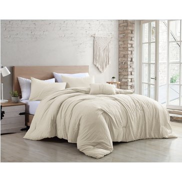 Bella Casa Beck Garment Washed Microfiber 4 Piece Comforter Set