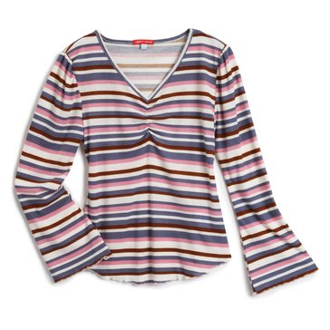 Liberty And Valor Little Girls' Rib Bell Sleeve Top