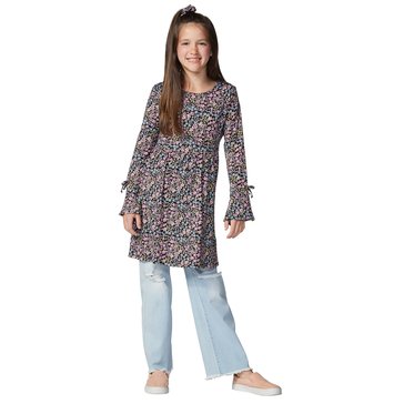 Liberty And Valor Big Girls' Bell Sleeve Floral Dress