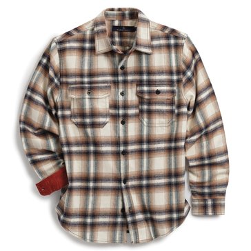 Rainforest Men's Long Sleeve Heavyweight Brushed Flannel Shirt Gift-Box