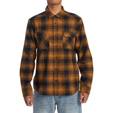 RVCA Men's Dayshift Flannel Plaid Long Sleeve Shirt