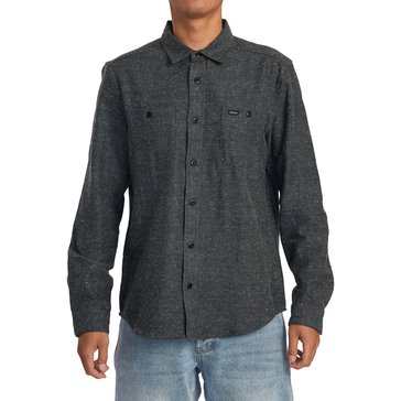 RVCA Men's Harvest Neps Flannel Long Sleeve Shirt