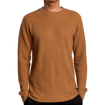RVCA Men's Day Shift Thermal Crew Solid Long Sleeve Knit