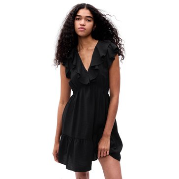 Gap Women's V-Neck Ruffle Mini Dress