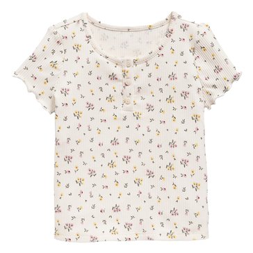Old Navy Baby Girls' Ridded Floral Henley