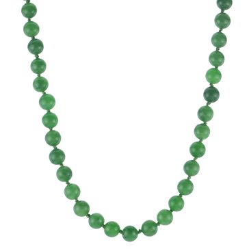 Imperial Dyed Green Jade Necklace