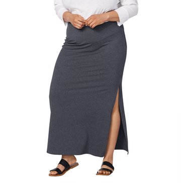 Yarn & Sea Women's Plus Knit Maxi Skirt