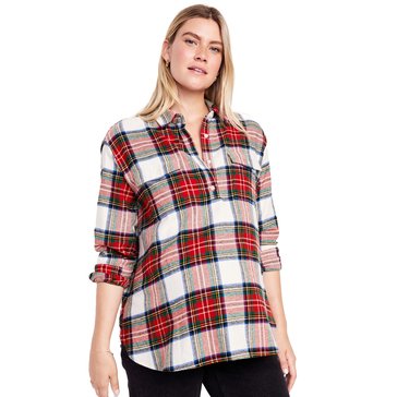 Old Navy Maternity Long Sleeve Boyfriend Flannel