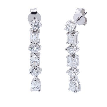 DREAMFUSION4 2 1/3 cttw Lab Grown Diamond Fancy Drop Earrings