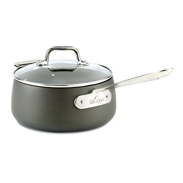 All Clad Hard Anodized Sauce Pan with Helper Handle