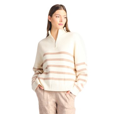 Dex Women's Half Zip Stripe Sweater