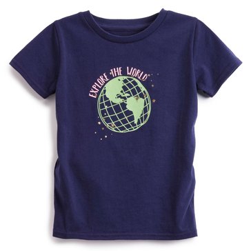 Liberty & Valor Toddler Girls Globe Graphic Tee