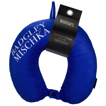 Badgley Mischka Memory Foam Travel Neck Pillow