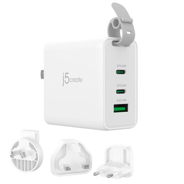 j5create International 65W GaN USB 3-Port Charger